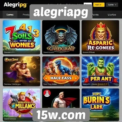 Avaliação dos jogos oferecidos no site alegriapg